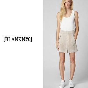 New w tags Blank NYC suede Leather buttondown skirt - color - Fawn